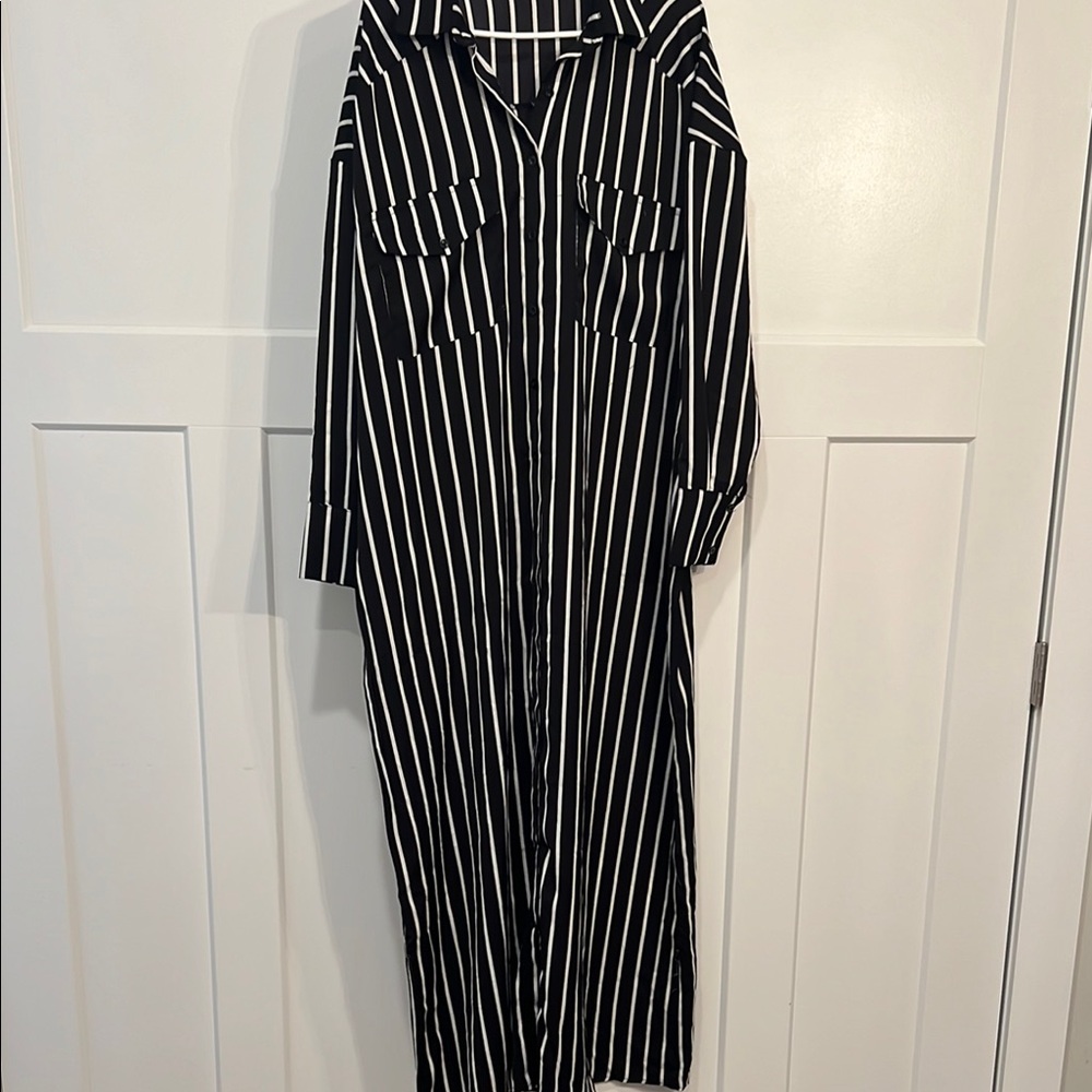 Black and White Striped dress